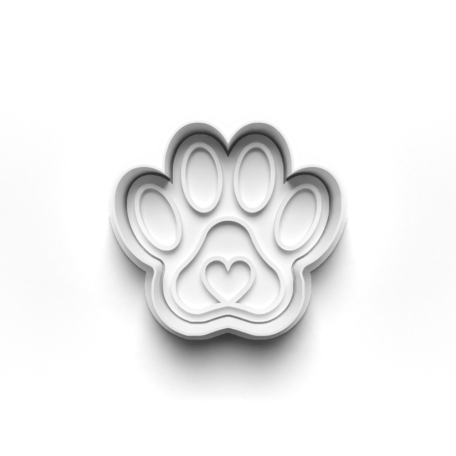 Dog Paw Love Cutter Embosser Set of 4 Cookie Cutters & Stamps Biscuit Mould Debossed (2)