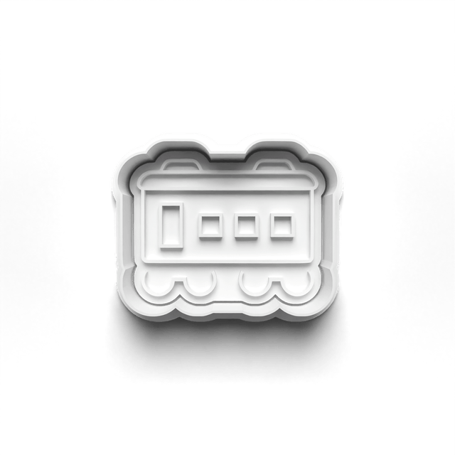 Train Coaches Cookie Cutter Embosser Set of 4 Cutters & Stamps Biscuit Mould Debossed Sugar Biscuits
