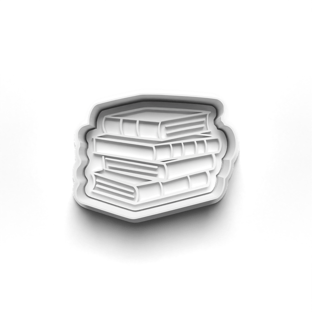 Reading Book Cookie Cutter Embosser Set of 4 Cutters & Stamps Biscuit Mould Debossed Sugar Biscuits