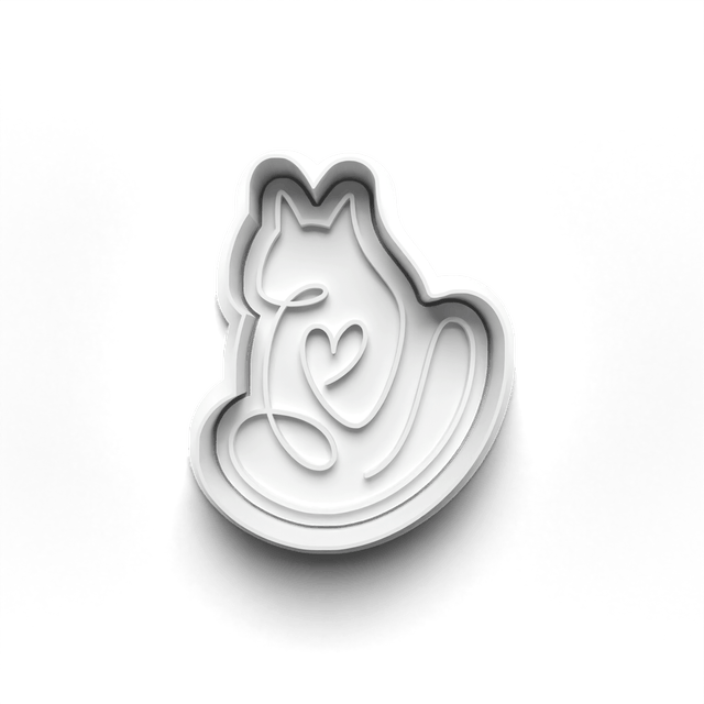 Cat Line Art Cutter Embosser Set of 4 Cookie Cutters & Stamps Biscuit Mould Debossed (2)