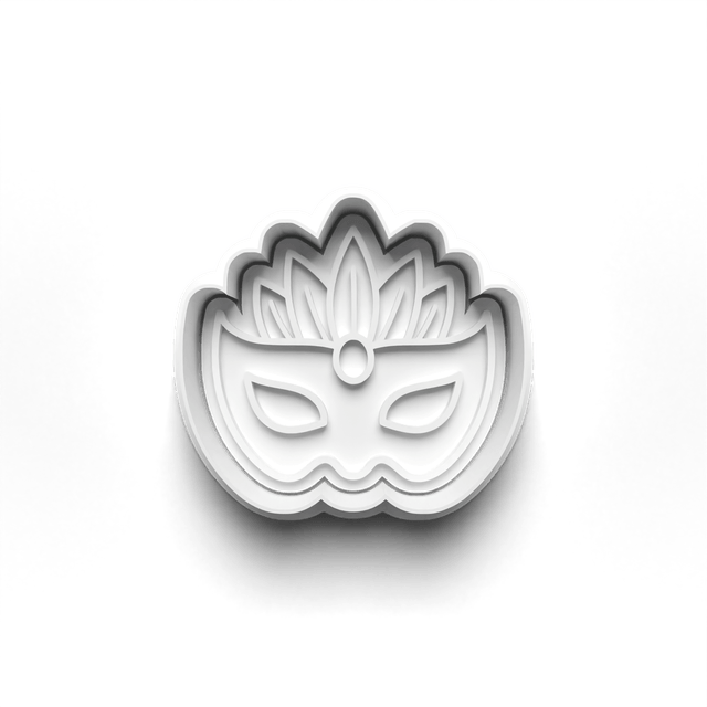 Masquerade Mask Cookie Cutter Embosser Set of 4 Cutters & Stamps Biscuit Mould Debossed Sugar Biscuits