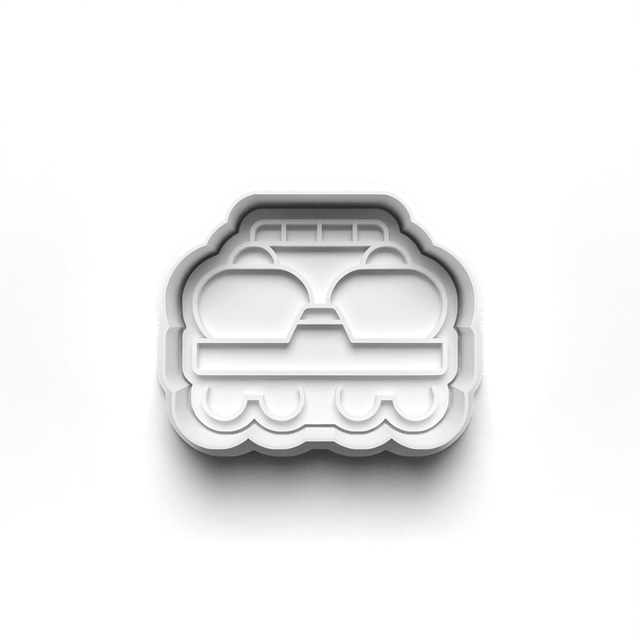 Train Coaches Cookie Cutter Embosser Set of 4 Cutters & Stamps Biscuit Mould Debossed Sugar Biscuits