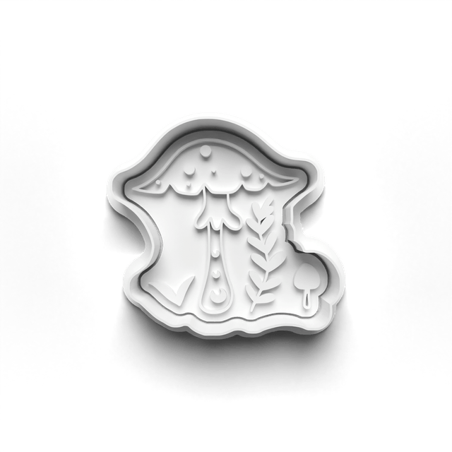 Mystic Mushrooms Cookie Cutter Embosser Set of 4 Cutters & Stamps Biscuit Mould Debossed Sugar Biscuits