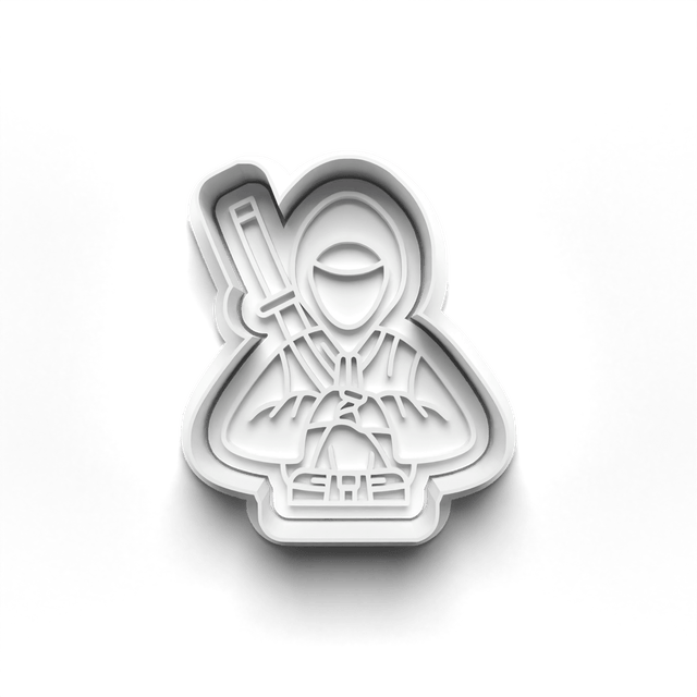 Ninja Assassin Cookie Cutter Embosser Set of 4 Cutters & Stamps Biscuit Mould Debossed Sugar Biscuits