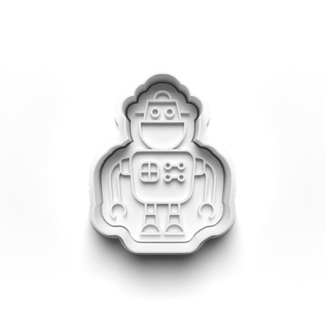 Robots Cookie Cutter Embosser Set of 4 Cutters & Stamps Biscuit Mould Debossed Sugar Biscuits
