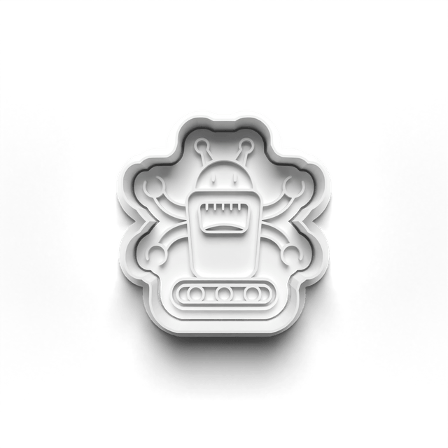 Robots Cookie Cutter Embosser Set of 4 Cutters & Stamps Biscuit Mould Debossed Sugar Biscuits