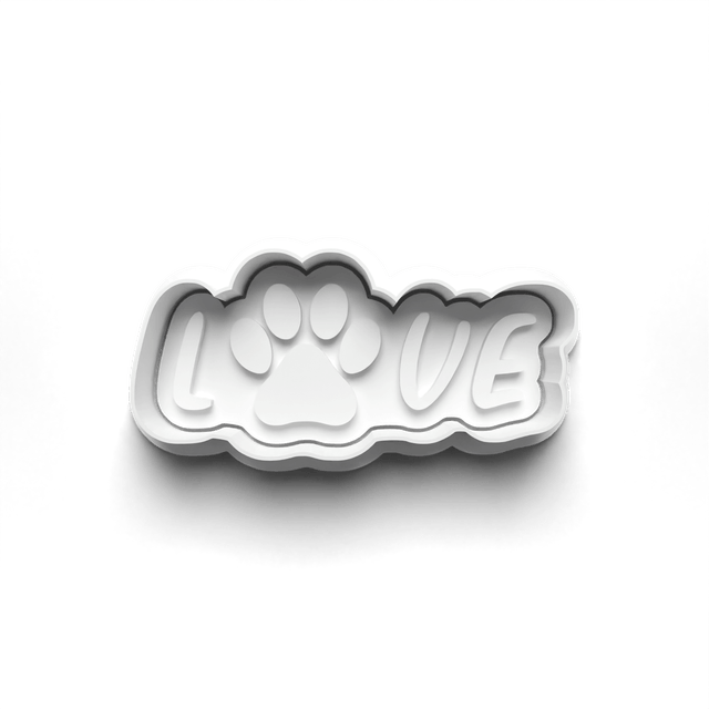 Dog Paw Love Cutter Embosser Set of 4 Cookie Cutters & Stamps Biscuit Mould Debossed (2)