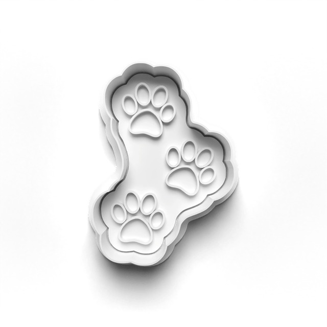 Dog Paw Love Cutter Embosser Set of 4 Cookie Cutters & Stamps Biscuit Mould Debossed (2)