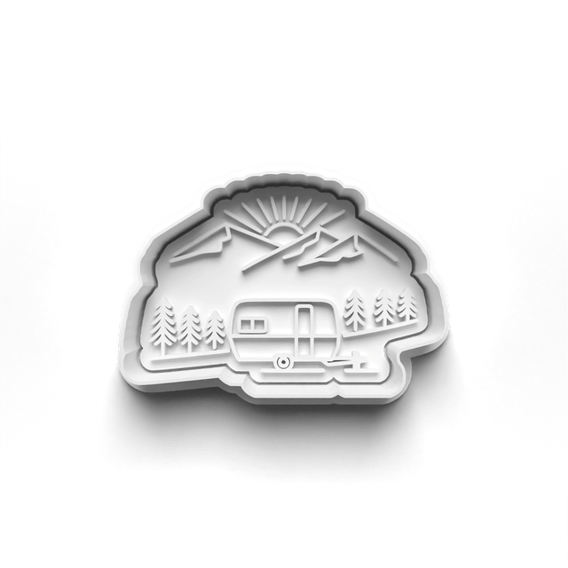 Van Life Cutter Embosser Set of 4 Cookie Cutters & Stamps Biscuit Mould Debossed Sugar Biscuit (1)