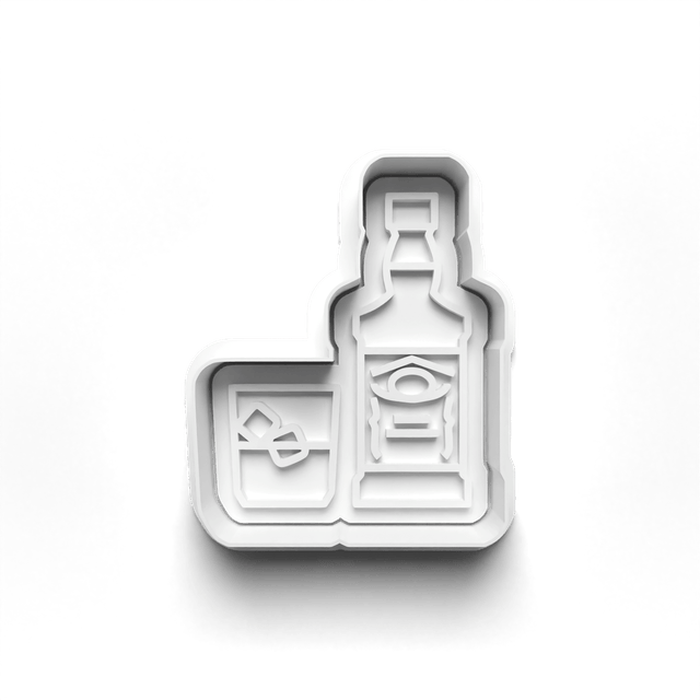 Alcohol Cookie Cutter Embosser Set of 4 Cutters & Stamps Biscuit Mould Debossed Sugar Biscuits