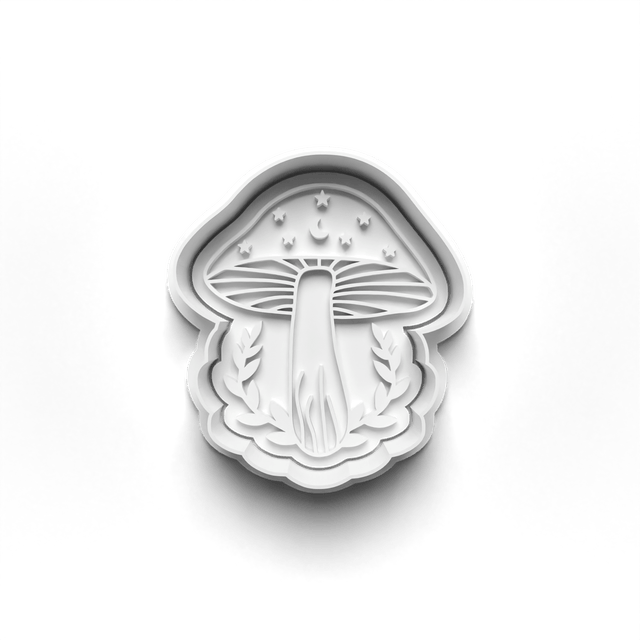 Magic Mushroom Cookie Cutter Embosser Set of 4 Cutters & Stamps Biscuit Mould Debossed Sugar Biscuits