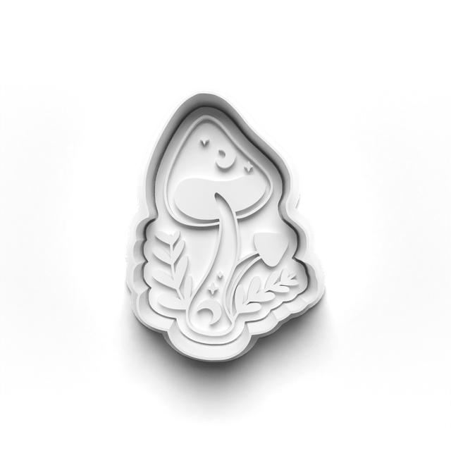 Mystic Mushrooms Cookie Cutter Embosser Set of 4 Cutters & Stamps Biscuit Mould Debossed Sugar Biscuits
