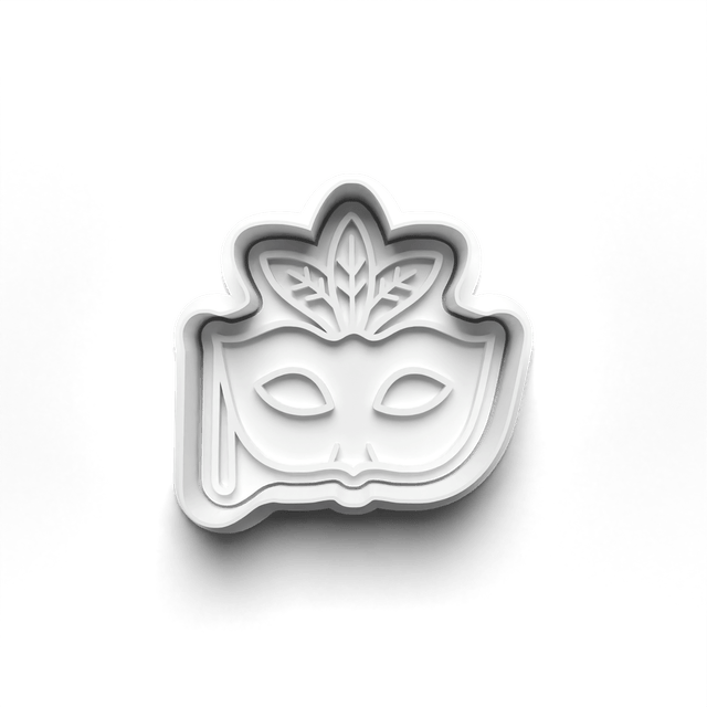 Masquerade Mask Cookie Cutter Embosser Set of 4 Cutters & Stamps Biscuit Mould Debossed Sugar Biscuits