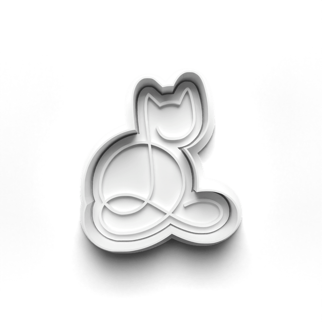 Cat Line Art Cutter Embosser Set of 4 Cookie Cutters & Stamps Biscuit Mould Debossed (2)