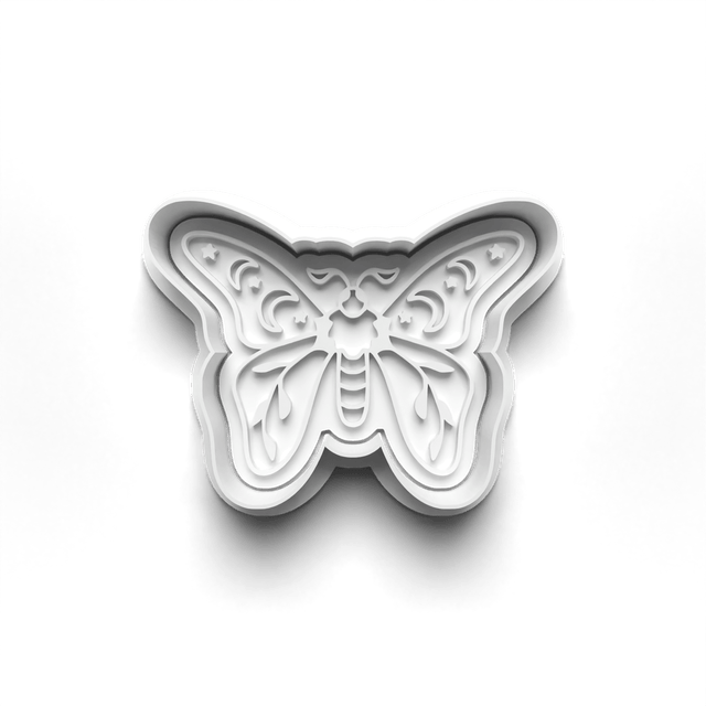 Moth Bug Cookie Cutter Embosser Set of 4 Cutters & Stamps Biscuit Mould Debossed Sugar Biscuits