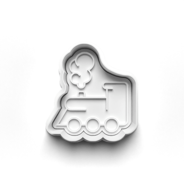Train Coaches Cookie Cutter Embosser Set of 4 Cutters & Stamps Biscuit Mould Debossed Sugar Biscuits