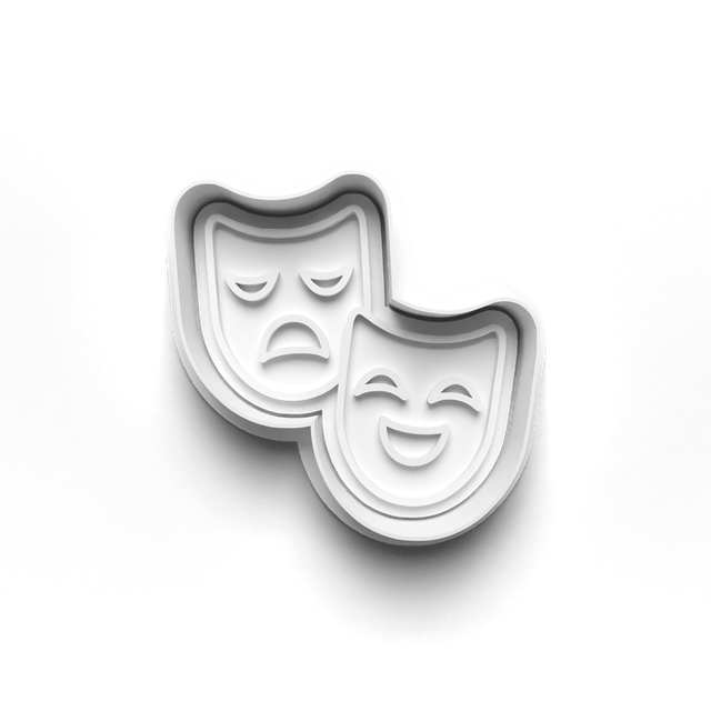 Masquerade Mask Cookie Cutter Embosser Set of 4 Cutters & Stamps Biscuit Mould Debossed Sugar Biscuits