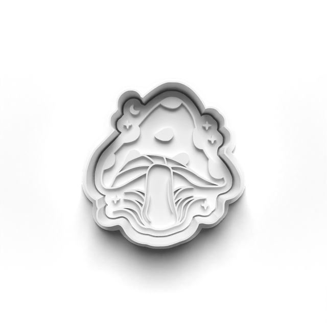 Magic Mushroom Cookie Cutter Embosser Set of 4 Cutters & Stamps Biscuit Mould Debossed Sugar Biscuits
