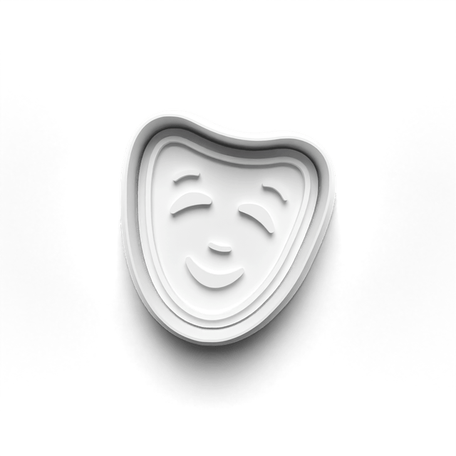 Masquerade Mask Cookie Cutter Embosser Set of 4 Cutters & Stamps Biscuit Mould Debossed Sugar Biscuits