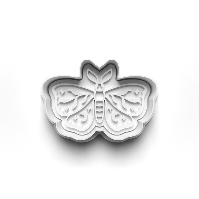 Moth Bug Cookie Cutter Embosser Set of 4 Cutters & Stamps Biscuit Mould Debossed Sugar Biscuits