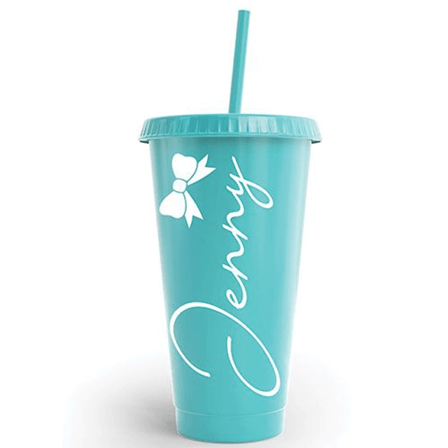 Name &amp; Bow Cold Cup Tumbler Custom Personalised Name Birthday Wedding &amp; Party&#039;s